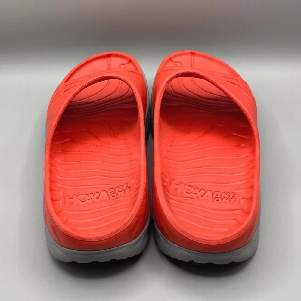 Hoka One One Ora Recovery Slide 2 Dragon Fire Orange Grey Mens 11 1099673